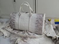 Genuine Belly Crocodile Leather Luggage Bag