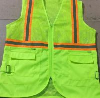 High Visibility Reflective Safety Vest with Multiple Pockets and LED Wire Holder