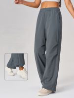 Women's Air-Layer Lounge Pants - Flowy Straight-Leg Wide Trousers with Slimming Drape &amp;amp;amp; Naked Sensation Comfort D25078