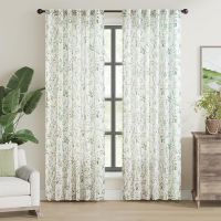 Retro Floral Curtains, Linen Blend, Blackout