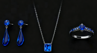 Lab-Grown Colored Gem Set