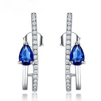 Solid 925 Sterling Silver Drop Earrings
