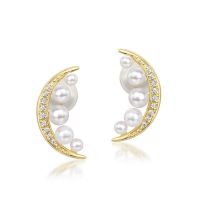 925 Sterling Silver Moon-Shaped Earrings