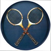 Serving art tray for tennis sports party feast holiday