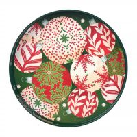 Scandi Ornaments 15 Inch Round Food Beverage Serving Tray For Hotel Restaurant Home