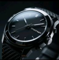 Black round minimalist watch