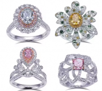 Customizable 18k Gold Set Diamond Rings