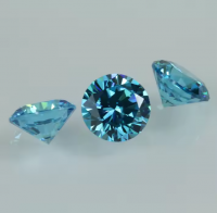 High Quality Aquamarine Artificial White CZ