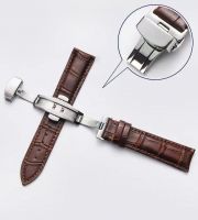 Genuine leather cowhide men&#039;s and women&#039;s hand butterfly buckle bracelet leather needle buckle bracelet substitute