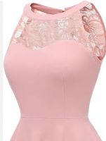 Ms. Manni&#039;s Strapless Lace Mini Ball Gown Party Cocktail Swing Dress Bridesmaid Dress