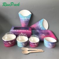 Customized Printed Logo Paper Gelato Cup