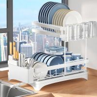 Detachable Kitchen 2 Tier Metal Storage