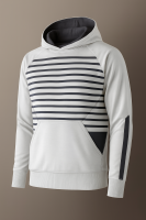 Wholesale Stripe Pullover Hooded Sweatshirt Colorblock