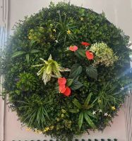 Artificial Plant Panel In Round Model
