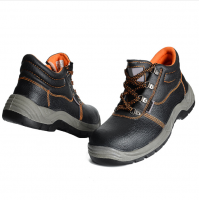 Labor protection shoes for men, anti smashing, anti piercing, anti-static, acid alkali resistant, anti slip, wear-resistant, oil resistant, cowhide, anti odor, lightweight work shoes