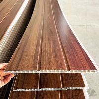 Waterproof Moisture-proof 25cm Width 2-groove PVC Ceiling Panel For Interior Decoration