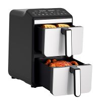 Dual Basket Air Fryer With Silver