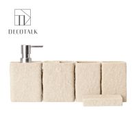 5-Piece Artificial Sandstone Bathroom Accessory