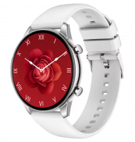 Round AMOLED Smart Watch With White