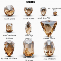 Mixed Glass Crystal Claw Prong Rhinestones