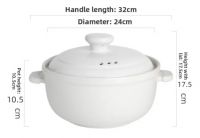 White Ceramic Sand Pot Stove Top