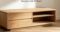 NovaSync Solid Oak TV Stand With