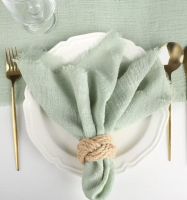 Fringed Crinkle Fabric Napkin