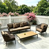PE Rattan Patio Sofa Set With
