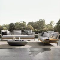Teak Wood PE Rattan Modular Outdoor