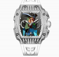 Unique Tonneau Men Chronograph Watch Art