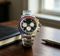 Luxury Style Men Chronograph Wristwatch Rainbow