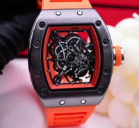 Hollow Skeleton Men Mechanical Wristwatch Tonneau