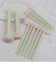 12 Pieces Morandi Wooden Handle Makeup