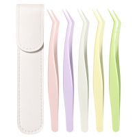 Non-Stick Adhesive Eyelash Tweezers, Golden