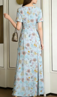 Short-Sleeved Elegant Women's Casual Dress