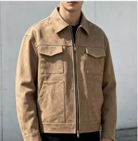  Unisex Vintage Stand Collar Bomber Jacket