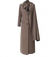 Women Solid Embroidery Long Winter Coat