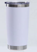 20oz White Stainless Steel Vacuum Insulated