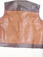 Handmade Two-Tone Genuine Leather Vest