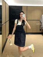 Women's Denim Suspender Dress