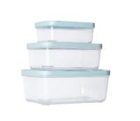 Set Of 3 Plastic Rectangular Food