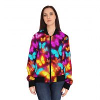Butterfly Glow Bomber Jacket &acirc;€” Vibrant