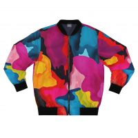 Colorful Abstract Paint Splash Bomber Jacket