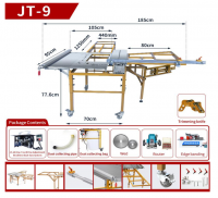 Swing-Arm Foldable Precision Table Saw JT9)
