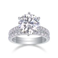 5ct Round Moissanite Engagement Ring 925