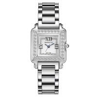 Diamond Bezel Square Compact Steel Band