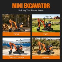 Mini Excavator 2 Ton 1.8 Ton Digger Zero Tail Swing Hydraulic Diesel EPA Small Bagger Farm Garden Crawler Excavator Machine