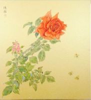 Gold Card Chinese Painting, Chinese Ink