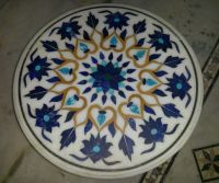 Indian Stone Inlay Marble Inlay Table