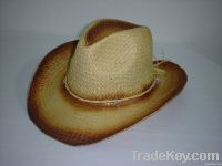 100% Straw Cowboy Hat With Stain